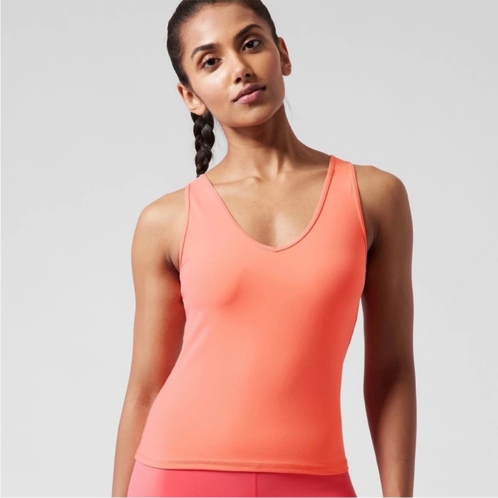 Athleta Coral V-Neck Tank Top